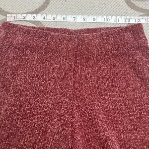 Lulus Comfy Cutie Rusty Rose Chenille Wide Leg Pull On Sweater Pants, Size Small thumbnail 6