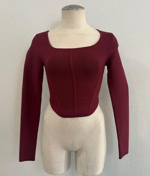 Aritzia Sculpt Knit Bustier Longsleeve 472 thumbnail 1