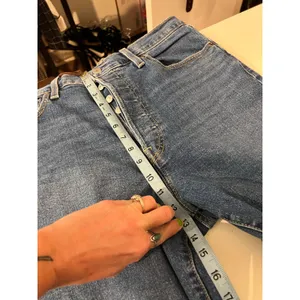 Levi's Ribcage Straight Ankle Cropped Dark Wash Cotton Denim Jeans Size 31 thumbnail 8