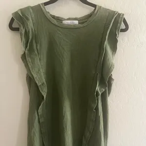 Anthropologie eri + ali ruffle Sleeve Top sz M thumbnail 2