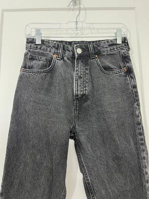 Zara Size 2 Black 100% Cotton Rigid High-Rise Jeans thumbnail 2
