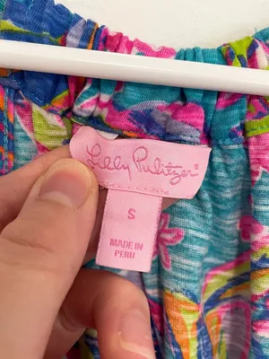 LILLY PULITZER Minka Trapeze Tank Top Sea Blue Summer Haze Pink Tropical Floral thumbnail 4