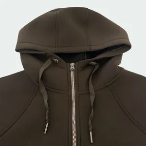 Betsey Johnson Performance Jacket Sz XS Hi-Low Brown Hooded Neoprene Gorpcore thumbnail 5