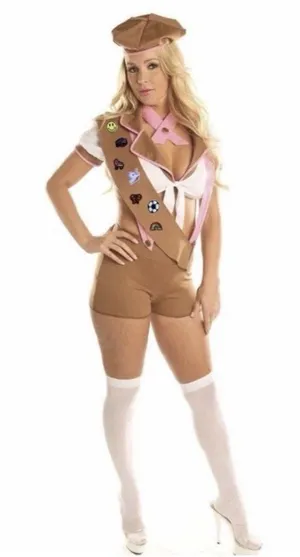 Sexy Scout Size Small Brown Women’s Role Play Costume Set, New With Tags thumbnail 1