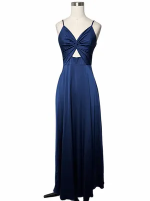 Aidan Maddox Blue Twisted Front Gown thumbnail 4