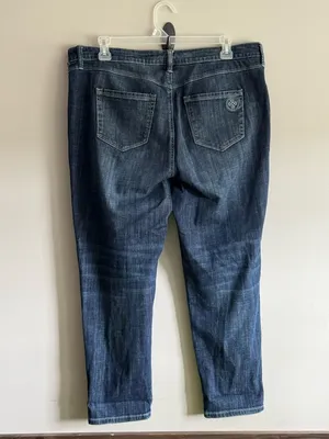 Laurie Felt Straight-Leg Jeans with Embroidered Side Stripes Size 18W thumbnail 2