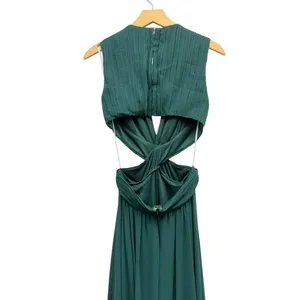 Lulus Vivid Imagination Emerald Green Cutout Maxi Dress size XL NWT thumbnail 4