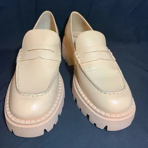 Free People Lyra Lug Sole Penny Loafer Shoes Women Size 8.5 Platform Chunky thumbnail 1