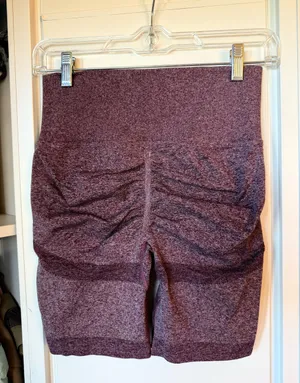 Shein NWT Purple Athletic Workout Spandex Biker Shorts thumbnail 2