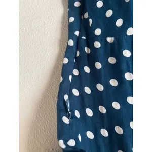 Compania Fantastica Spanish Navy White Polka Dot Indie Mini Dress Size Medium thumbnail 5