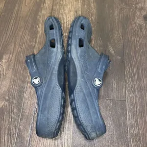 Crocs navy blue rubber ortho arch support washable nursing clogs thumbnail 4
