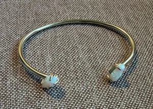 Kendra Scott gold Open Cuff with White Opal Ends thumbnail 1
