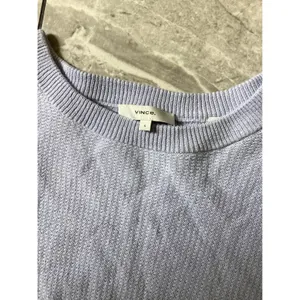 Vince Women Lavender Purple 100% Cotton Waffle Knit Crew Neck Sweater Small thumbnail 2