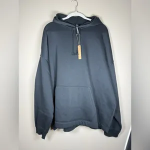 NWT SKIMS Fleece Lounge Relaxed Zip Up Hoodie Onyx Black Sweatshirt Medium $98 thumbnail 4