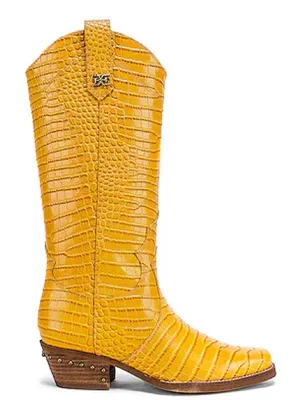 NWOT Sam Edelman Oakland Croc Embossed Western Boot thumbnail 1