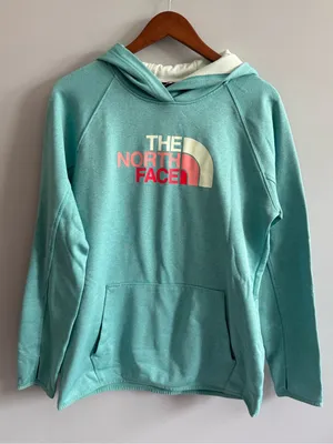 The North Face Women’s Large Teal Logo Pullover Hoodie Performance thumbnail 1