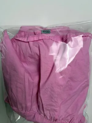 Old Navy Barbie Pink Puff Sleeve Ruched Fairy Babydoll Milkmaid Cute Blouse Top Size M thumbnail 6