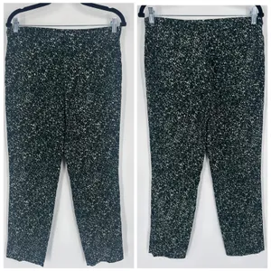 ZARA Green Black White Textured Ankle Pants Women's M Office Career‎ Workwear thumbnail 14