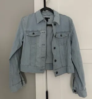 Gap Denim Jacket Jean Medium Women’s Trucker Cotton Pockets Medium Wash Blue thumbnail 1