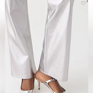 J. Crew Full-length demi-boot pant‎ in metallic faux leather 26T Tall holiday thumbnail 6