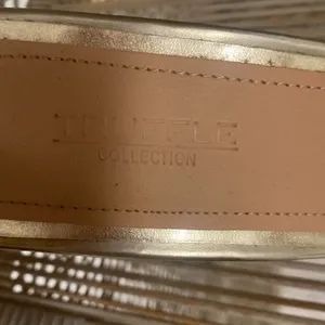 Truffle Collection Gold Strap Square Front Heel Size 6 thumbnail 3