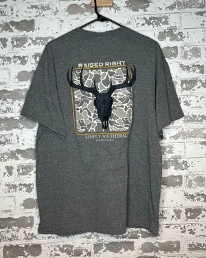 Simply Southern | gray short sleeve shirt hunting thumbnail 1