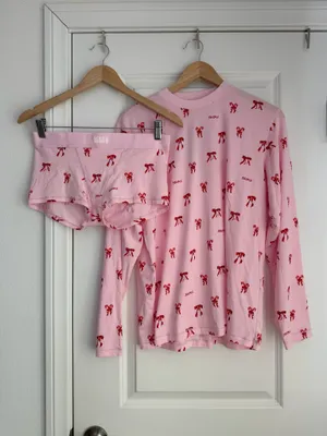 NWT Skims Boyfriend Long Sleeve T-Shirt and Short Boxer Set thumbnail 3