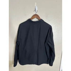 Djerf Avenue Breezy Shirt in Black size XS Relaxed Cotton Button Front thumbnail 8