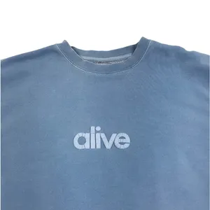 ALIVE Beautiful Day Crewneck Pullover Women M Sky Blue Unisex Oversize Stylish thumbnail 10