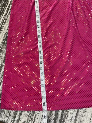 Y2K one shoulder, pink hologram sequin dress thumbnail 3