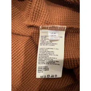 Anthropologie Maeve Eliza Henley Babydoll Tunic Top Brown Waffle Knit‎ Boho thumbnail 6