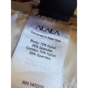 Alala Tie Front Sports Bra‎ Cream Off White Criss Cross Back Small thumbnail 5