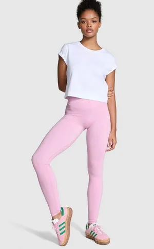 PINK Winter Seamless Classic Leggings Size S Pink Poodle NWT Stretchy thumbnail 2
