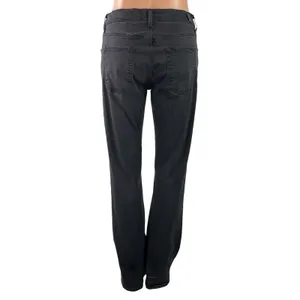 7 For All Mankind Women's Black High Waisted Straight Leg Denim Jeans Size 30 thumbnail 3