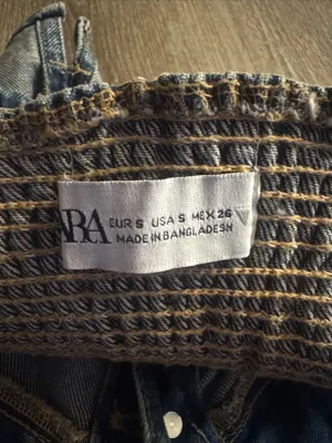 Zara Denim Corset Top Sz Small thumbnail 5