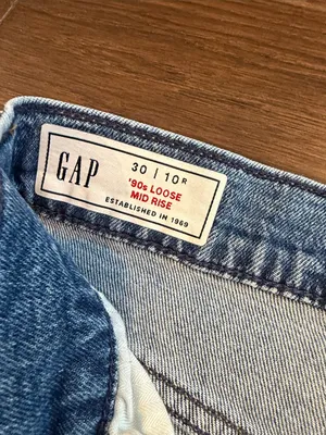 GAP '90s Loose Distressed High-Rise Blue Jeans Denim Size 30 - C55-027 thumbnail 2