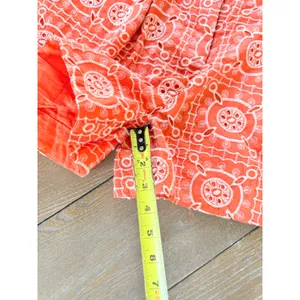 Sam Edelman Eyelet Lace Shorts‎ Womens Orange Size 14 thumbnail 6