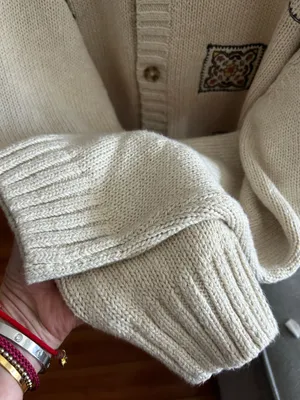 Abercrombie Knit Oversized Novelty Cardigan XXL Western Prairie Patchwork Chunky thumbnail 5