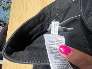 American Eagle High-Rise Black Denim Mini Skort Size 0 25W NWT thumbnail 8