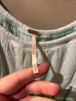 Free People Mint Ombre Ruffle Top thumbnail 2