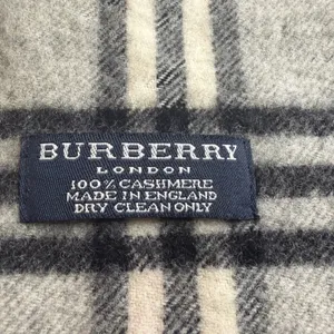 Burberry 100% cashmere vintage scarf - Burberry nova check gray scarf thumbnail 2