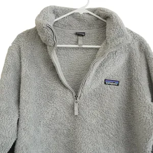 Patagonia Los Gatos 1/4 Zip Fleece‎ Pullover Light Grey Women's Cozy Athleisure thumbnail 2