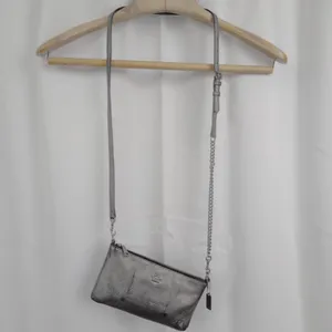 Coach Kylie Metallic Silver Crossbody Mini Purse thumbnail 4