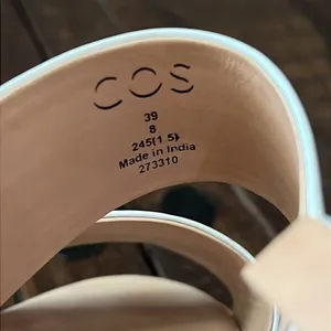 COS Sandals‎ Double Strap Flat White Leather Size US 8 thumbnail 10
