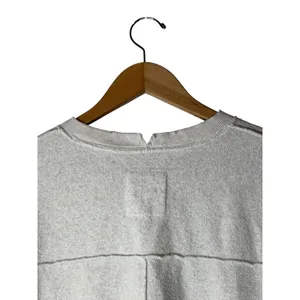 Aerie The Chill Cozy‎ Crew Sweatshirt Women XS Cream Smiley Face Distressed thumbnail 8