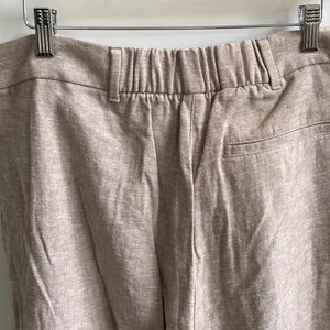 Old Navy Linen Blend Wide Leg Pants Women Large Tan Coastal Minimalist High Rise thumbnail 4