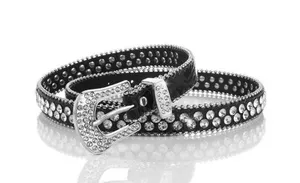 Buckle Belt Korean style Vintage Rhinestone Skull Belts thumbnail 1