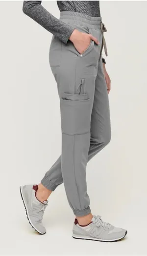 FIGS Scrub Pants Womens XXS Gray Charlotte 21 Pocket Slim Jogger Nursing Tech thumbnail 1