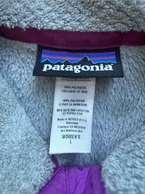 Patagonia Re-Tool Snap-T Pullover Fleece Gray and Purple Size Large thumbnail 6