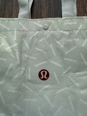 White and Gray Lululemon Small Reusable Bag thumbnail 7